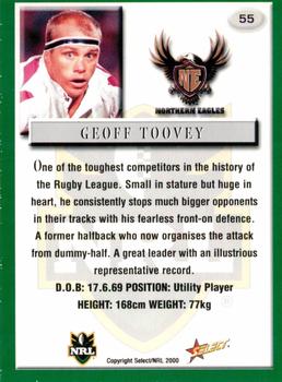2000 Select #55 Geoff Toovey Back